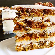 торт "Морковный с кремом чиз и апельсиновым курдом"